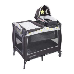 تخت و پارک بازی کودک بیبی ترند مدل Lil' Snooze Deluxe II Nursery Center, Twinkle Twinkle Little Moon