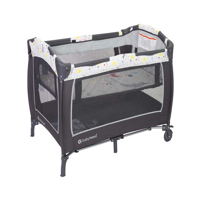 تخت و پارک بازی کودک بیبی ترند مدل Lil' Snooze Deluxe II Nursery Center, Twinkle Twinkle Little Moon